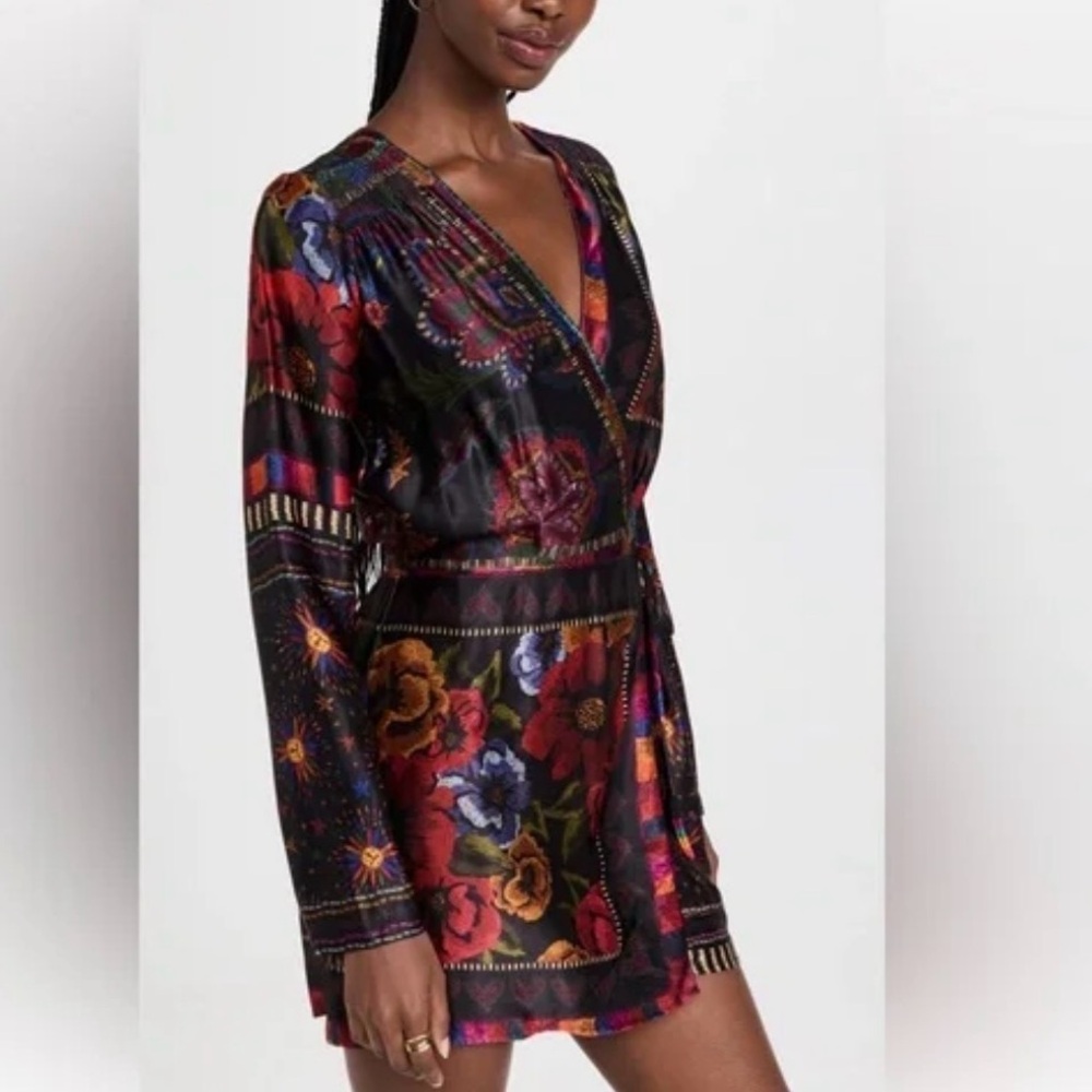 Farm Rio NWT Wrap Dress with Long Sleeves